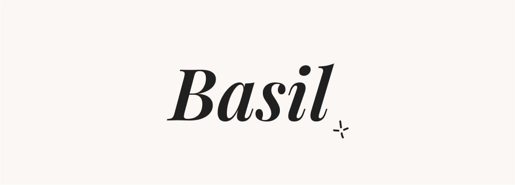 Prénom très rare Basil, affiché comme une sélection rare et originale pour un garçon.