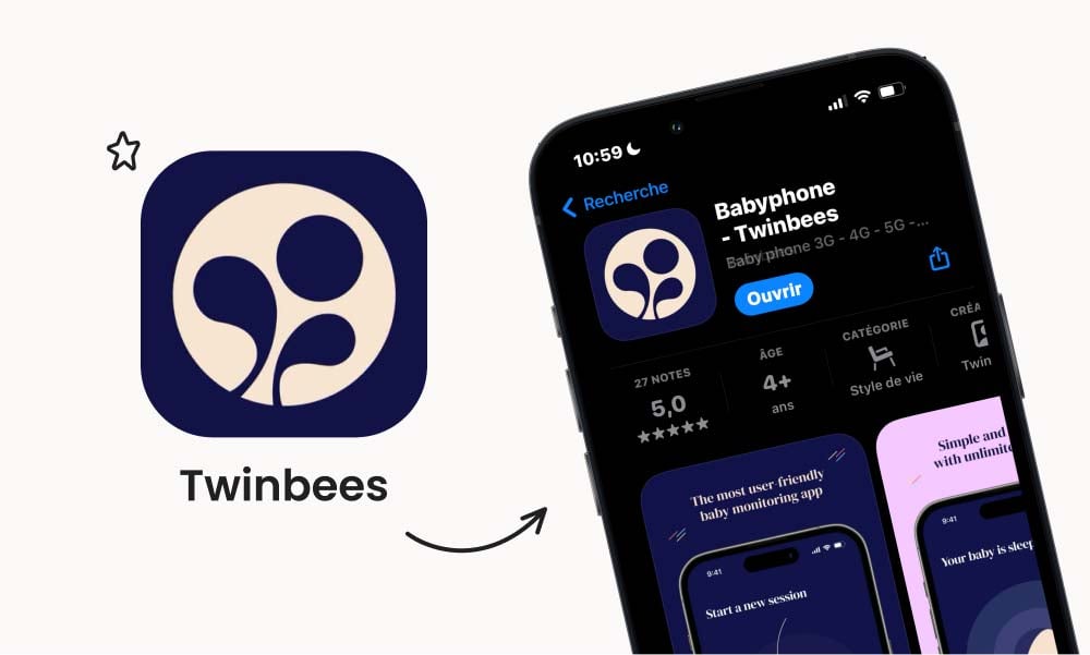 Application Twinbees babyphone, une des meilleures apps mobiles pour surveiller bébé à distance, offrant une interface intuitive et une surveillance fiable en 3G, 4G et 5G.