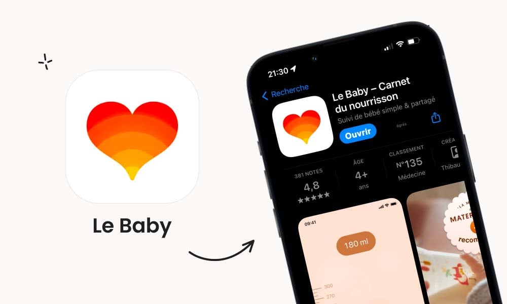 Le Baby app pour suivi bébé des biberons et de l'alimentation du nourrisson, une des meilleures applications mobiles pour parents souhaitant garder un suivi précis de la nutrition de bébé.