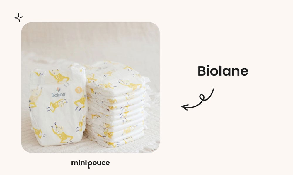 Couches Biolane pour bébé, aux motifs ludiques, fabriquées avec des matériaux naturels, idéales pour ceux qui cherchent une alternative écologique parmi les meilleures couches pour bébé.