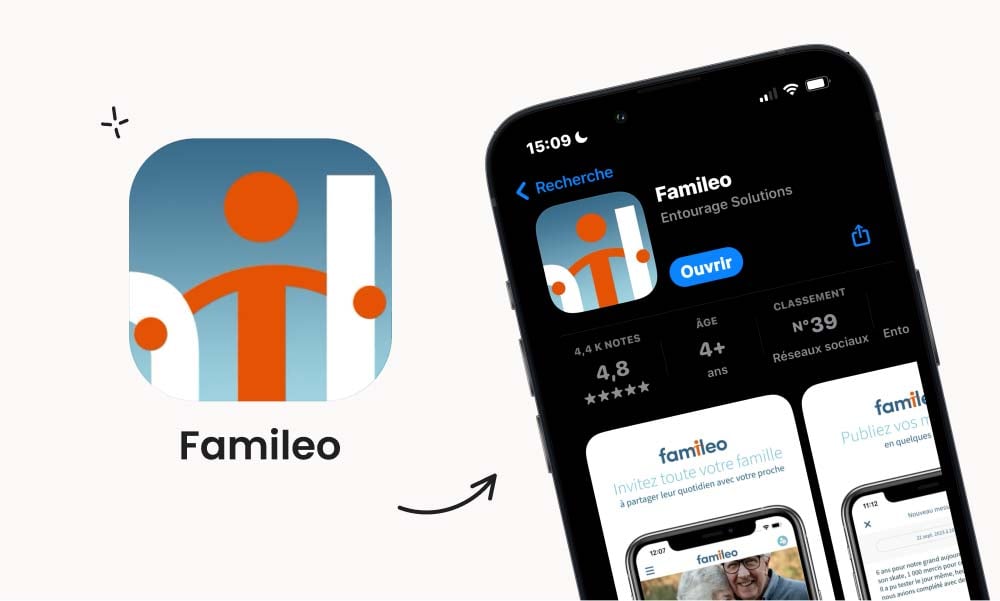 Famileo app pour partager des photos en famille, idéale pour les parents souhaitant créer des albums partagés et rester connectés avec les proches.