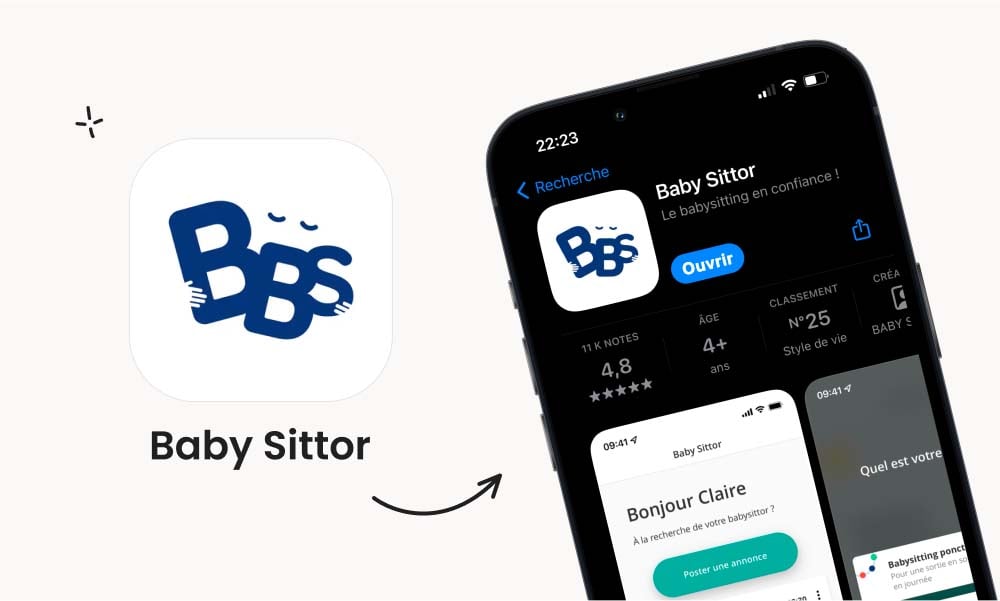 Baby Sittor app pour babysitting de confiance, une des meilleures applications pour parents, facilitant la recherche de babysitters vérifiés et disponibles pour garde bébé.