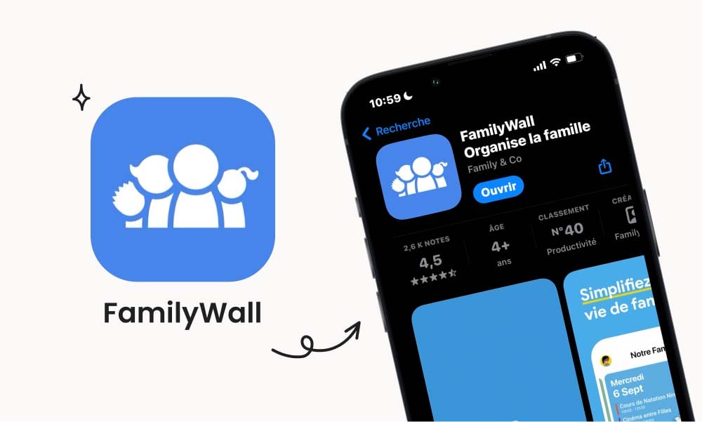 FamilyWall, application pour l'organisation familiale, reconnue comme une des meilleures applications mobiles pour parents, facilitant la gestion du calendrier et des activités de toute la famille.