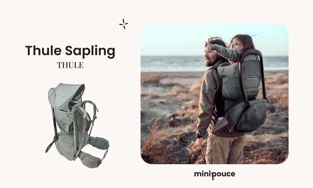 Thule Sapling, porte-bébé randonnée léger et robuste, solution parfaite pour choisir un modèle adapté à l’aventure, sportif, conçu pour le trekking longue durée.