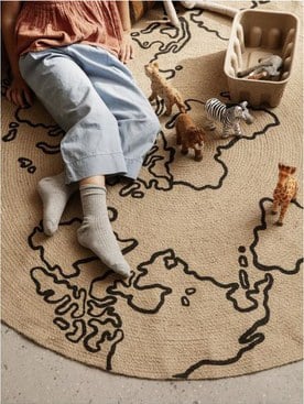 Ferm Living Kids - Ferm Living Kids - Tapis rond Monde